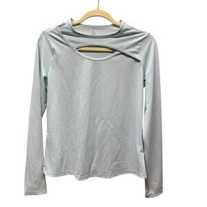 NWT MTA Sport‎ Women Fast Dri Stretch Medium Light Blue Activewear Top Athletic